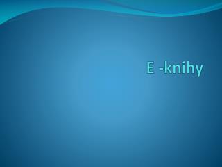 E -knihy