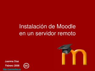 Instalación de Moodle en un servidor remoto