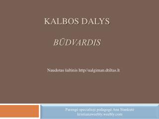 Kalbos dalys būdvardis