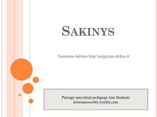 Sakinys