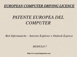 EUROPEAN COMPUTER DRIVING LICENCE