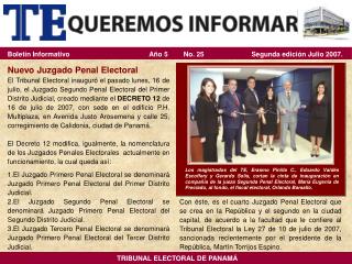 TRIBUNAL ELECTORAL DE PANAMÁ