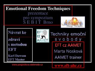 Emotional Freedom Techniques prezentace pro sympozium S E B I T Brno