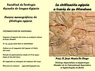 Cursos monográficos de filologia egipcia