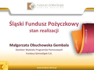 Śląski Fundusz Pożyczkowy stan realizacji