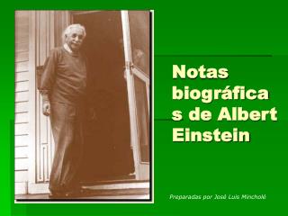 Notas biográficas de Albert Einstein