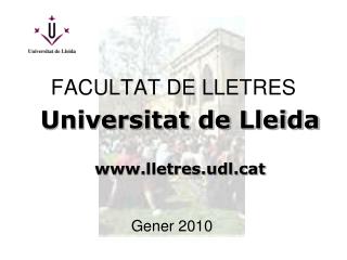 FACULTAT DE LLETRES