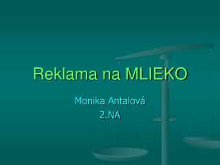 Reklama na MLIEKO