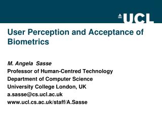 User Perception and Acceptance of Biometrics