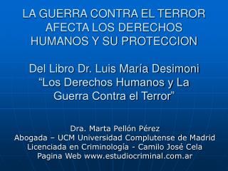 Dra. Marta Pellón Pérez Abogada – UCM Universidad Complutense de Madrid