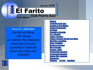 Editorial Fundación Puerto Azul Usuarios de Zona Náutica Orgullo Puertoazuleño De Interés