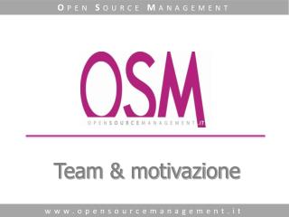 Team &amp; motivazione