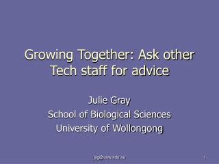 Growing Together: Ask other Tech staff for advice
