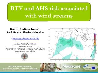 BTV and AHS risk associated with wind streams