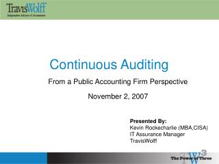 Continuous Auditing