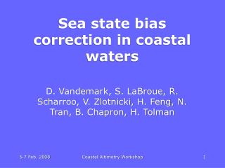 Sea state bias correction in coastal waters