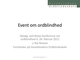 Event om ordblindhed