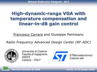 High-dynamic-range VGA with temperature compensation and linear-in-dB gain control