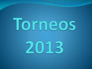 Torneos 2013