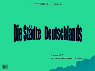 Die Städte Deutschlands