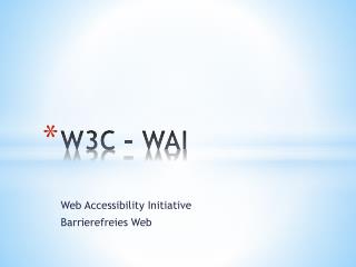 W3C – WAI