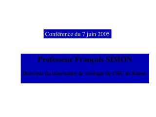 Conférence du 7 juin 2005