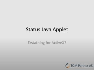 Status Java Applet