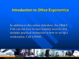 Introduction to Office Ergonomics