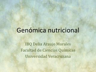 Genómica nutricional