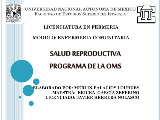 UNIVERSIDAD NACIONAL AUTONOMA DE MEXICO Facultad de Estudios Superiores Iztacala
