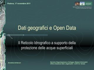 Dati geografici e Open Data