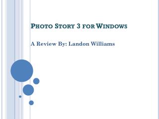 Photo Story 3 for Windows