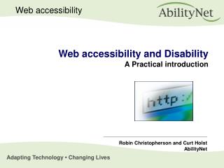 Web accessibility