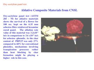 Ablative Composite Materials from CNSL