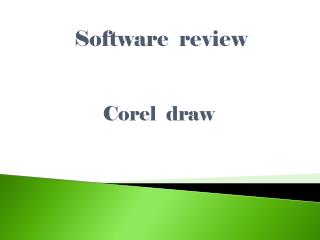 Software review Corel draw