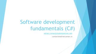 Software development fundamentals (C#)