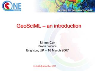GeoSciML – an introduction