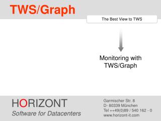 H O RIZONT Software for Datacenters