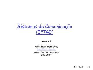 Sistemas de Comunicação (IF740)