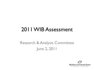 2011 WIB Assessment