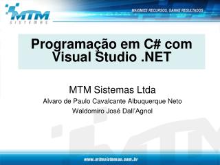 Programação em C# com Visual Studio .NET