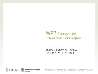 WP7 Integrated Transition Strategies