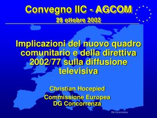 Convegno IIC - AGCOM 29 ottobre 2002