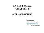 CA LUFT Manual CHAPTER 6 SITE ASSESSMENT