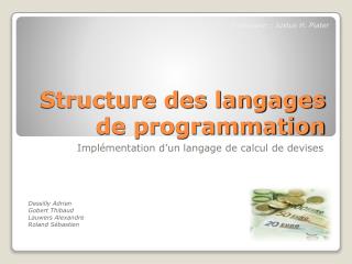 Structure des langages de programmation