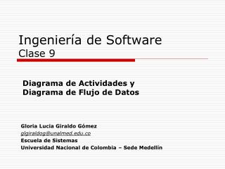 Ingeniería de Software Clase 9