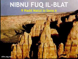NIB N U FUQ IL-BLAT 9 Ħadd Matul is-Sena A