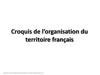 Croquis de l’organisation du territoire français