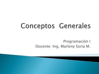 Conceptos Generales