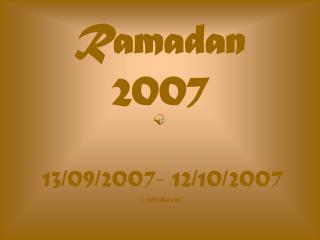 Ramadan 2007